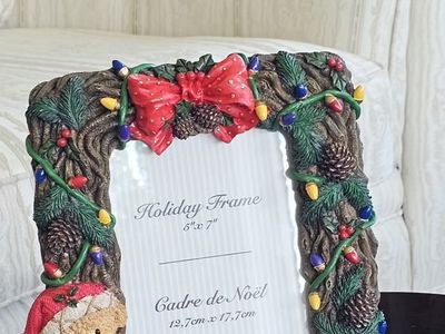Christmas Teddy Bear Holiday Photo Frame 5" x 7"