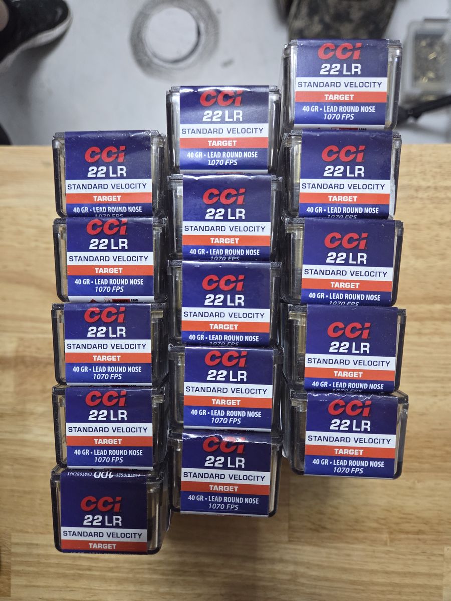 CCI Standard Velocity .22 LR 40gr 1070fps 100 and 500 round packs