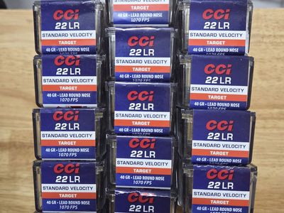 CCI Standard Velocity .22 LR 40gr 1070fps 100 and 500 round packs