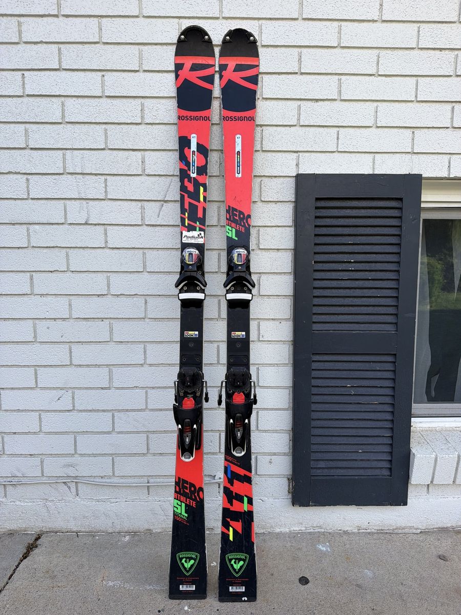 Rossignol Hero Athlete SL Race Skis – 150 cm w/ Look Bindings – Excellent Condition