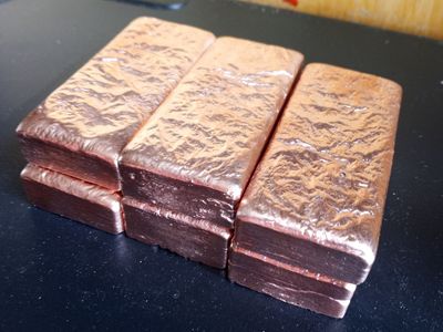 1lb Copper Ingots Bars Bullion