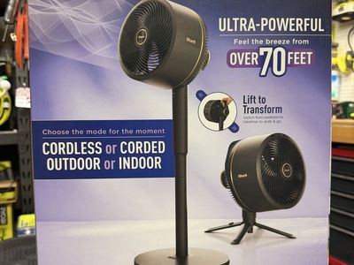 New Shark FLEXBREEZE High-Velocity Cordless & Corded Fan - Indoor/Outdoor, 5 Speeds, Remote Included