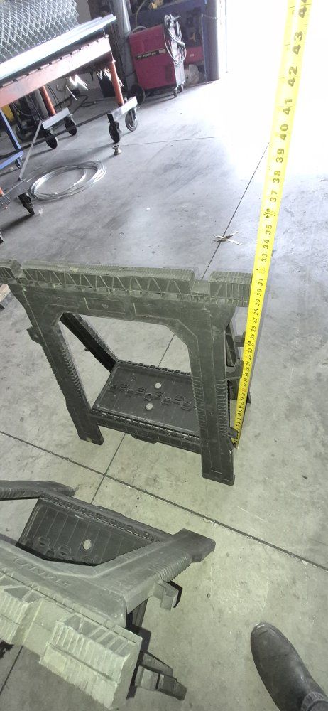 Stanley Folding Plastic Sawhorses (Pair) - 31 Inch Height