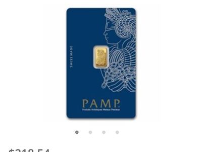 1 gram Gold Bar - PAMP Lady Fortuna VERISCAN™ (In Assay)