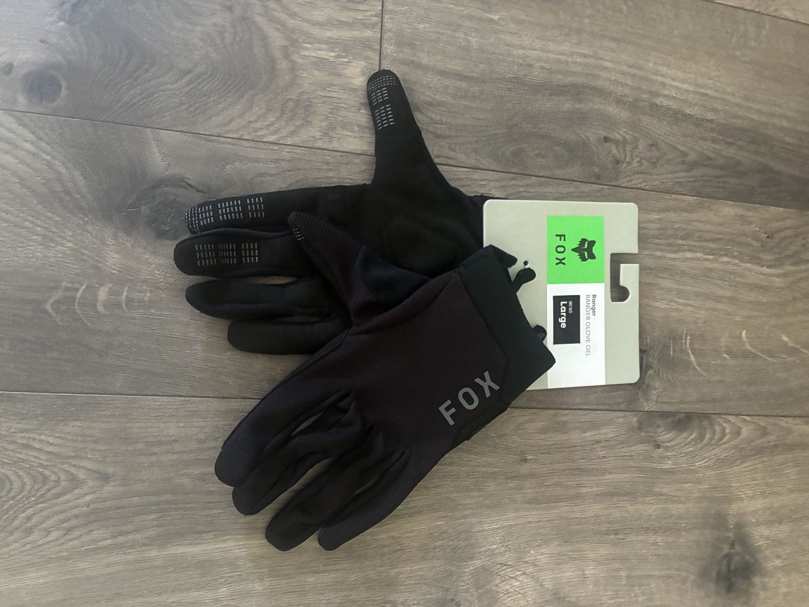 FOX Ranger Gel Bike Gloves - Men's Black Size Large with D3O knuckle protection