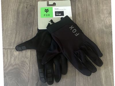 FOX Ranger Gel Bike Gloves - Men's Black Size Large with D3O knuckle protection