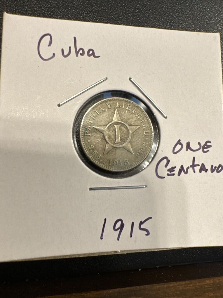 Cuba One  Centavo Coins Rare
