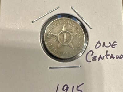 Cuba One Centavo Coins Rare