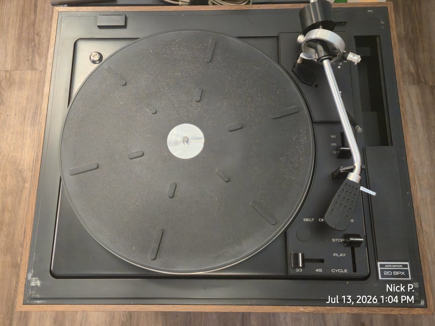 BSR 20 BPX Auto- Manual Belt-Drive Turntable