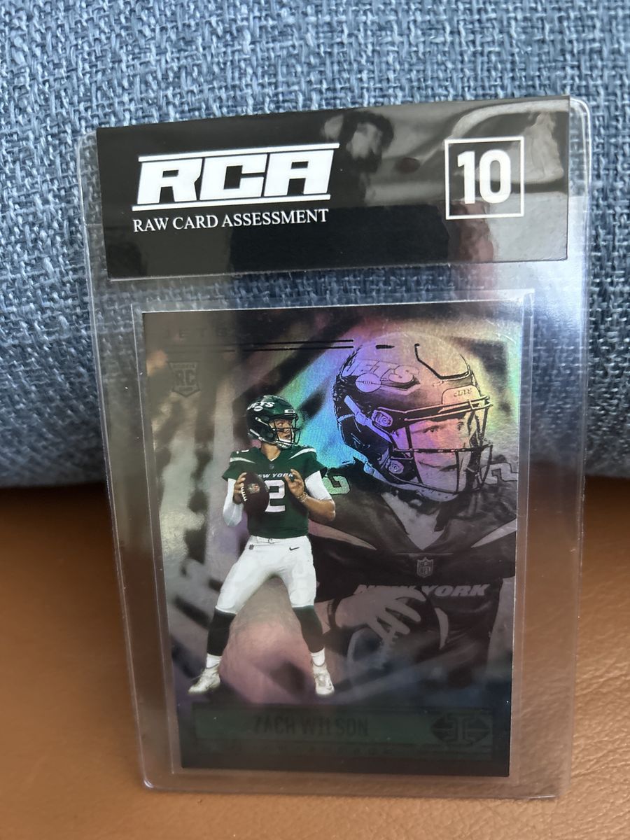 2021 Panini Rookie RCA Zach Wilson New York Jets Rookie Football Card Graded 10 BYU COUGARS