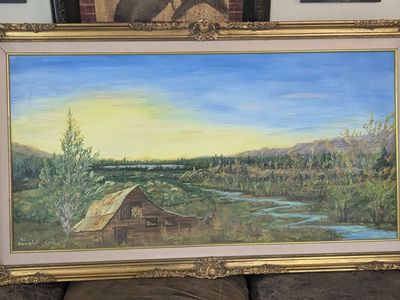 55x31 Original oil landscape painting on canvas