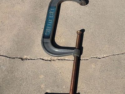 Heavy Duty Welding C-Clamp - Copper Coated Screw Spindle