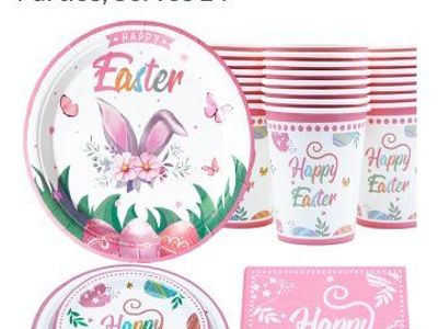 New in Package! Easter Paper Tableware Set