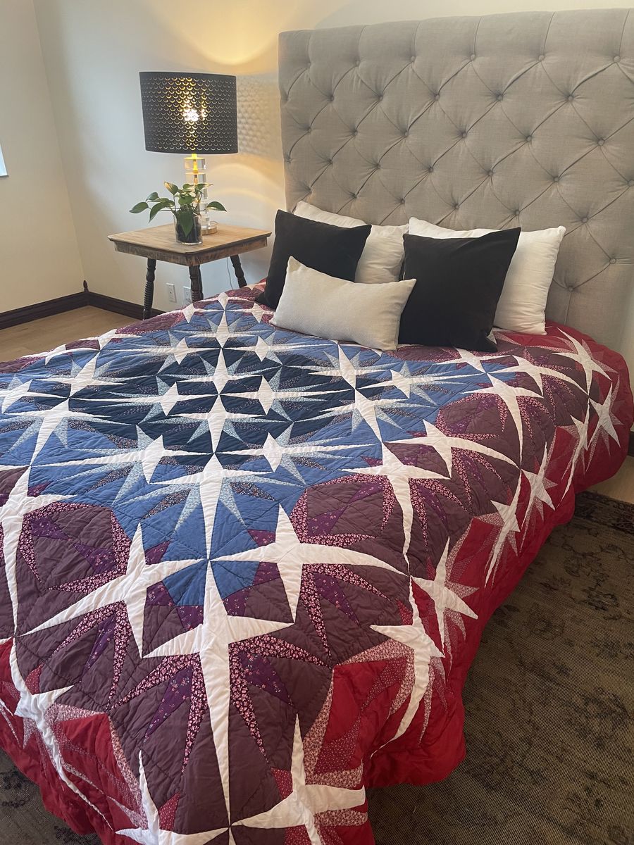 Large Handmade Star Quilt – 100x100