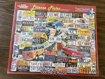 License Plates Puzzle 1000 Piece