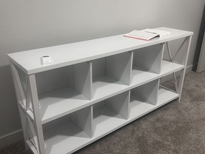White 6 Square Book Shelf horizontal