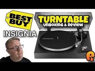 Insignia NS-BT ST21 Turntable with Cartridge & Dust Cover, Record Player