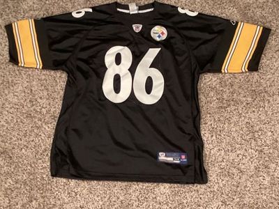 Pittsburgh Steelers Hines Ward 86 NFL Football Jersey Black Size 54