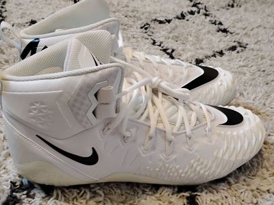 Nike Force Savage Elite Football Cleats White Men's Size 12.5 High-Top