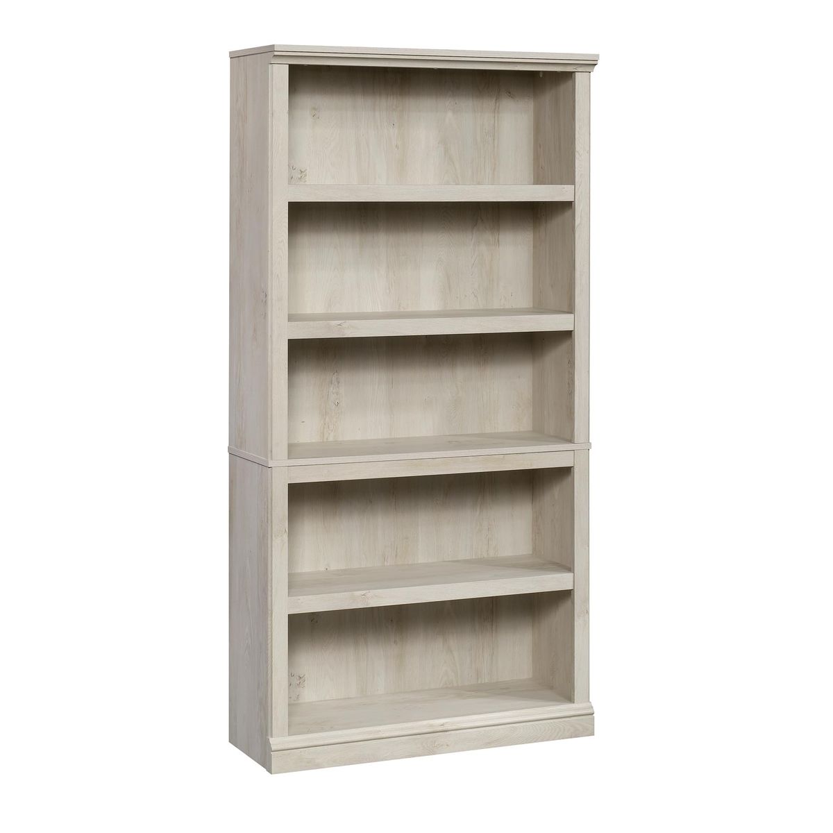Sauder 5-Shelf Bookcase in Chalked Chestnut Finish
