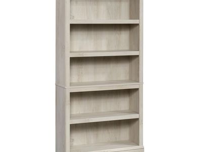 Sauder 5-Shelf Bookcase in Chalked Chestnut Finish