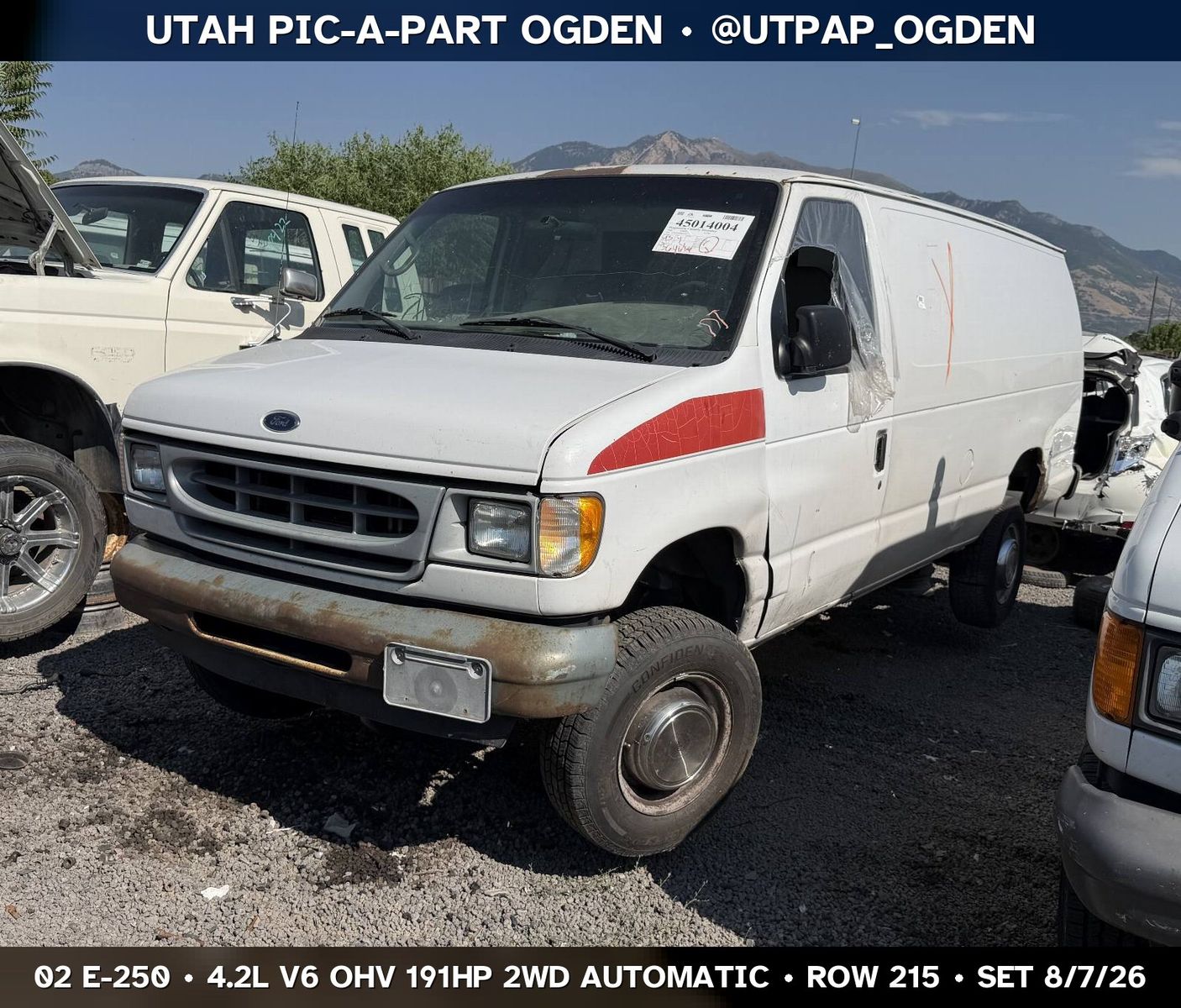 Just In! 2002 Ford E-250 Parts - UTPAP Ogden
