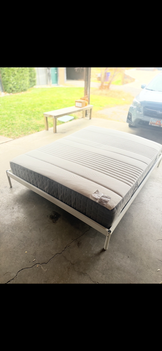 IKEA VEVELSTAD Bed Frame + HAUGSVÄR Mattress (Sold Separately or Together)