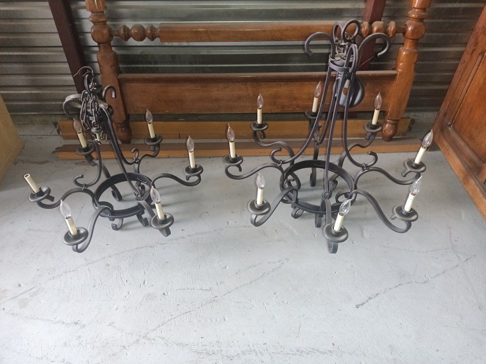 pair of chandeliers