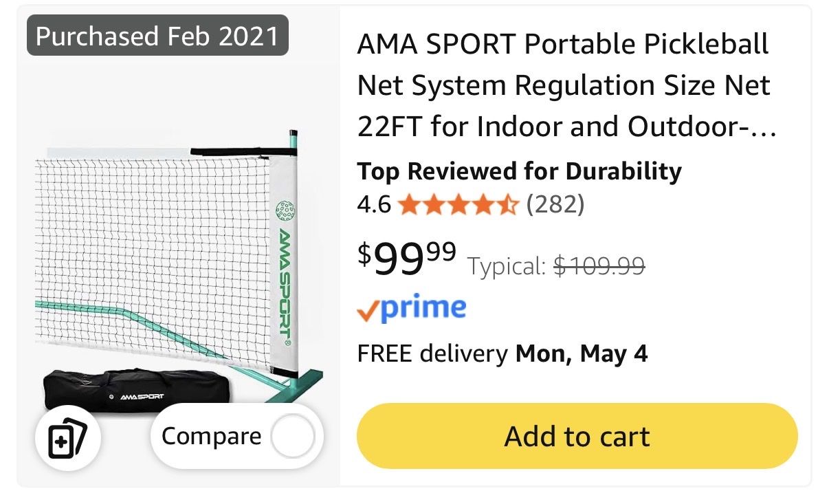Portable Pickleball Net - Regulation Size w/ Bag