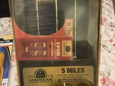 American Farm Works 5 Mile Solar Electric Fence Charger Low Impedance Controller