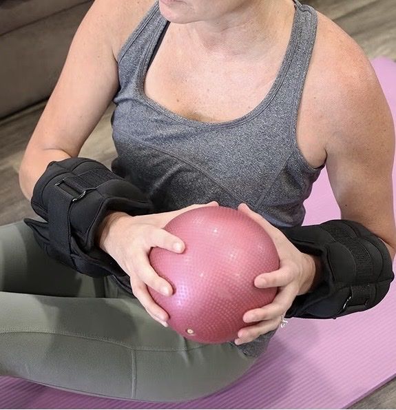 DMI Adjustable Wrist/Ankle Weights - 2x 5lbs (10lbs Total) with 5 Removable Sand Pockets, Black