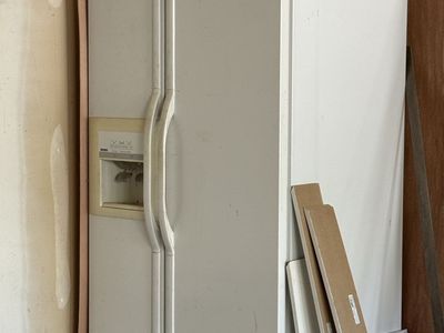 White Side-by-Side Refrigerator with Ice & Water Dispenser - Used Condition