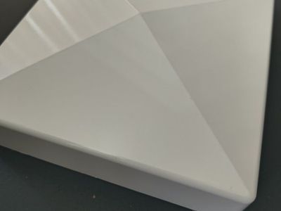 136 Brand New 5x5 White Vinyl Fence Post Caps (Pyramid Style) - Bulk Lot