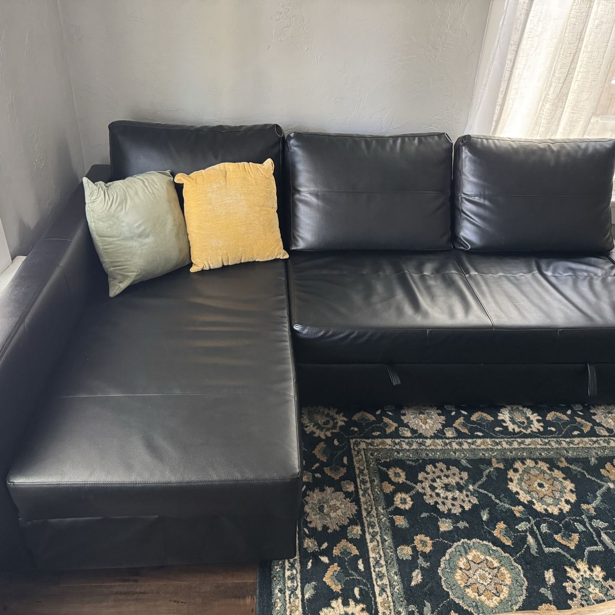 Sleeper Sectional Sofa w/ Storage — Bomstad Black