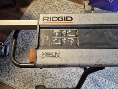 RIDGID MS-UV Miter Saw Utility Vehicle Stand - Heavy-Duty Rolling Workstation