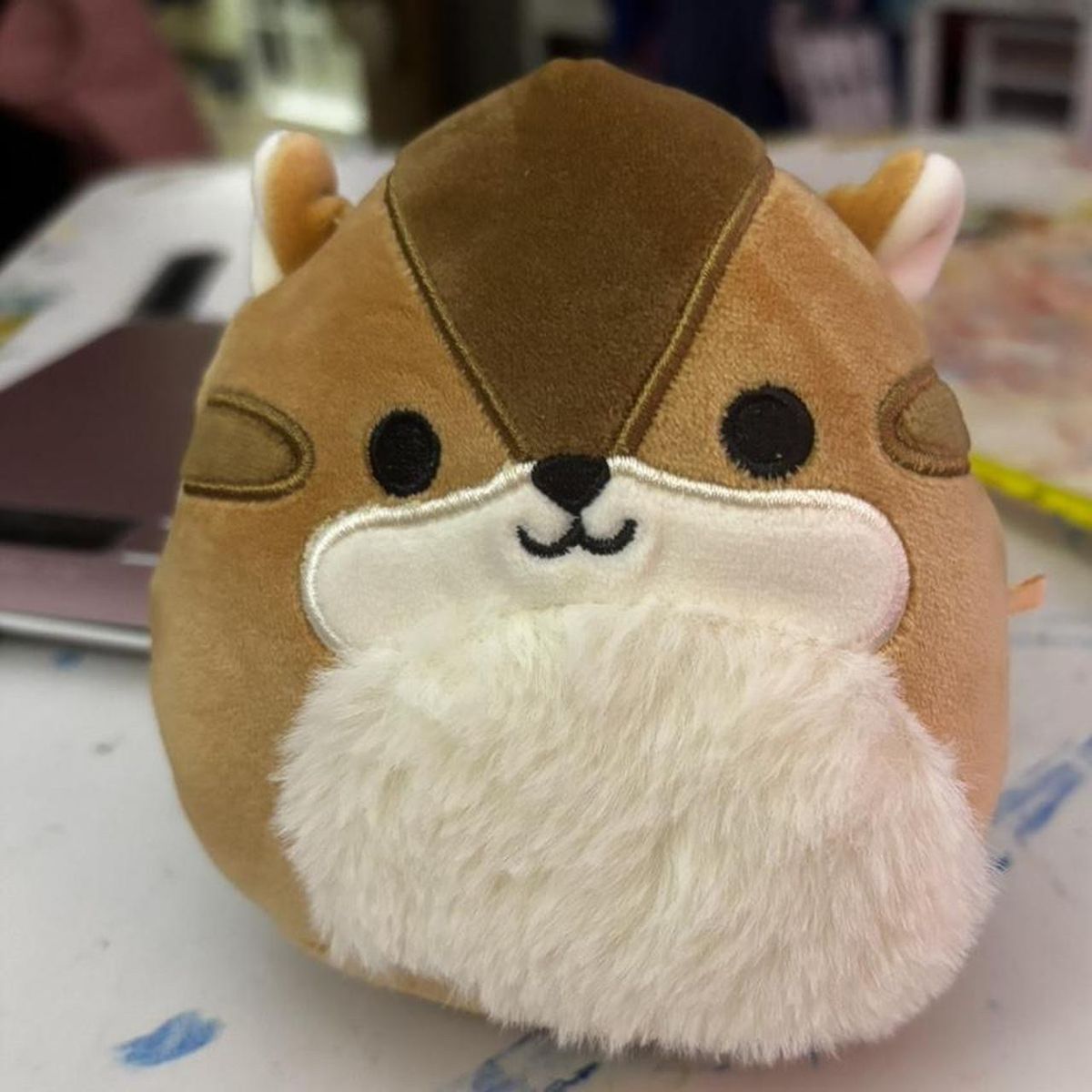 Original Squishmallows Chipmunk Plush Toy Brown & White Squirrel Stuffed Animal