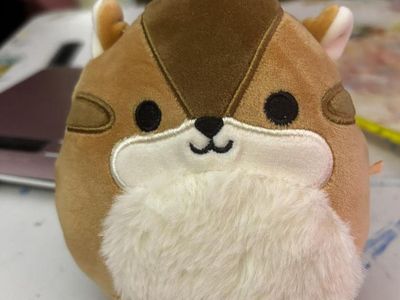 Original Squishmallows Chipmunk Plush Toy Brown & White Squirrel Stuffed Animal