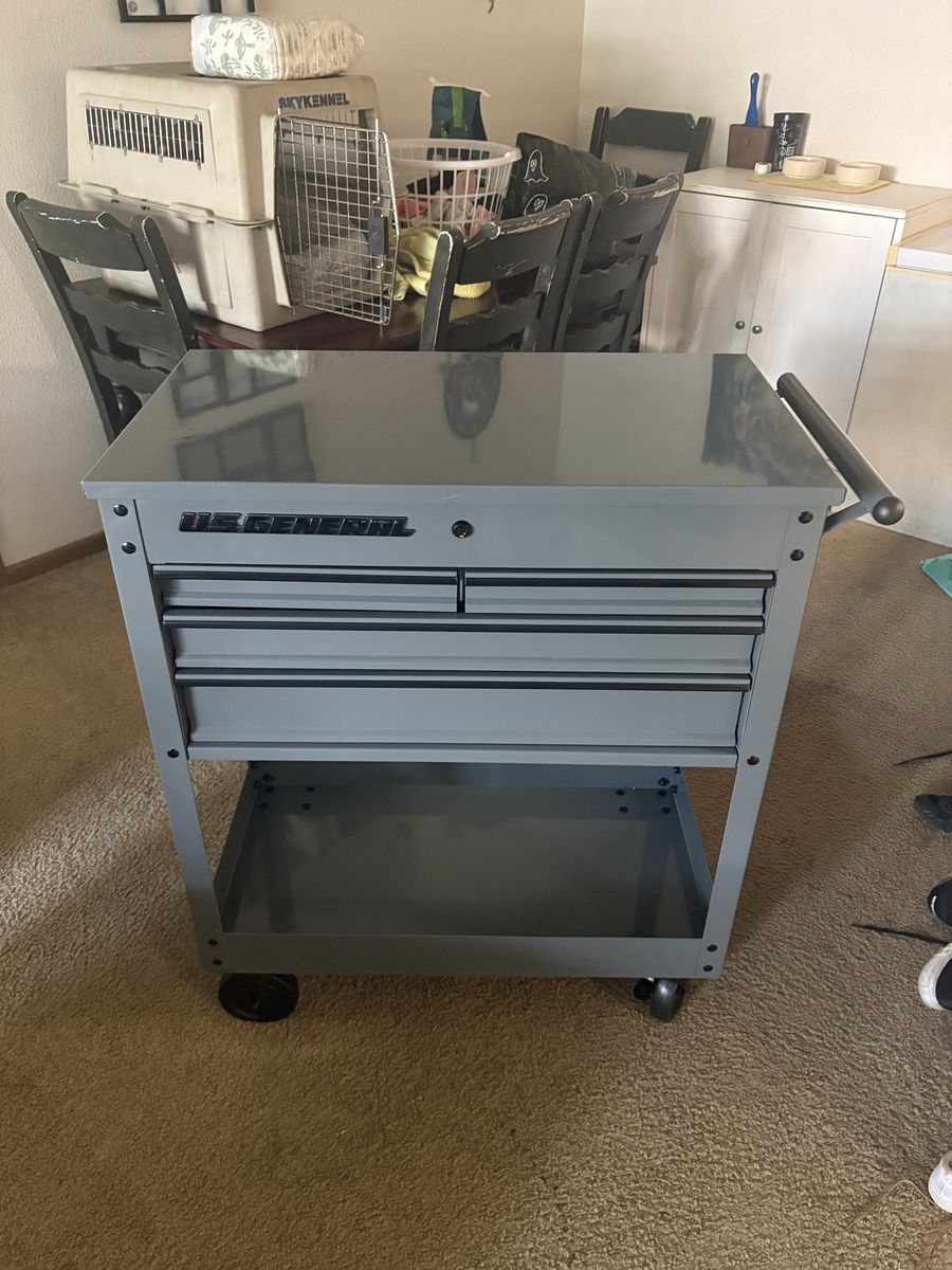 U.S. General 30" 4-Drawer Tech Cart - Brand New Tool Box w/ Keys & Mats