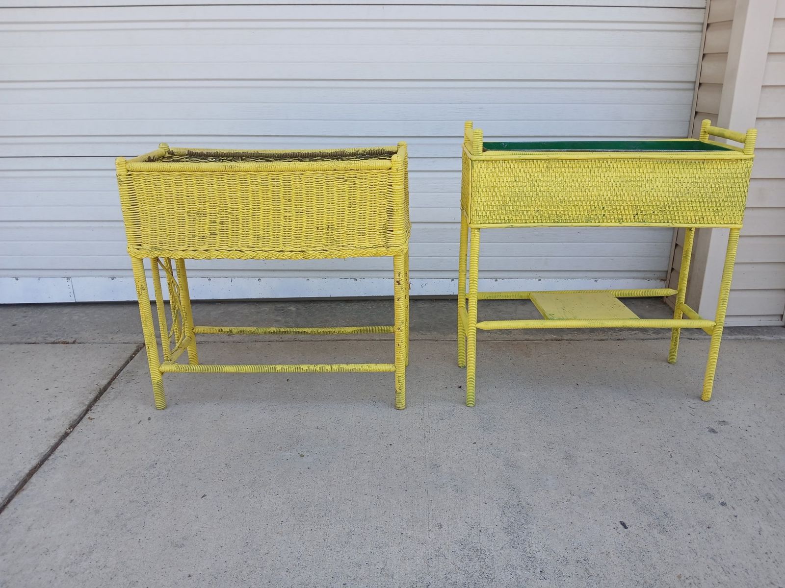 wicker planter boxes