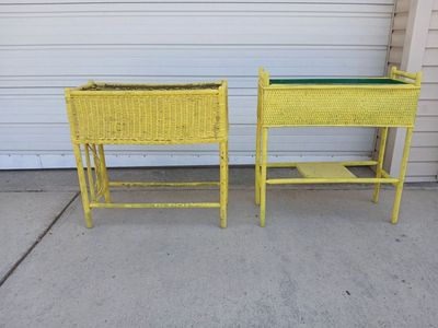 wicker planter boxes