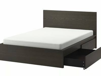 Queen IKEA Malm Storage Bed Frame - Dark Brown - $250 OBO