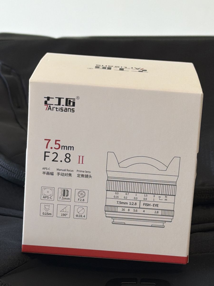 7Artisans 7.5mm f2.8 fisheye lens for Fuji XF
