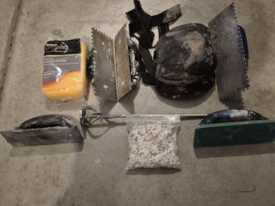 Tile Installation & Grouting Tool Set - Notched Trowels, Floats, Knee Pads & Accessories