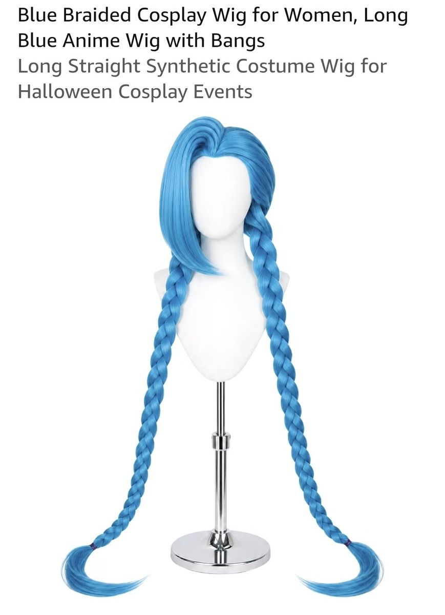 New Jinx Arcane wig, league of legends Halloween Costume