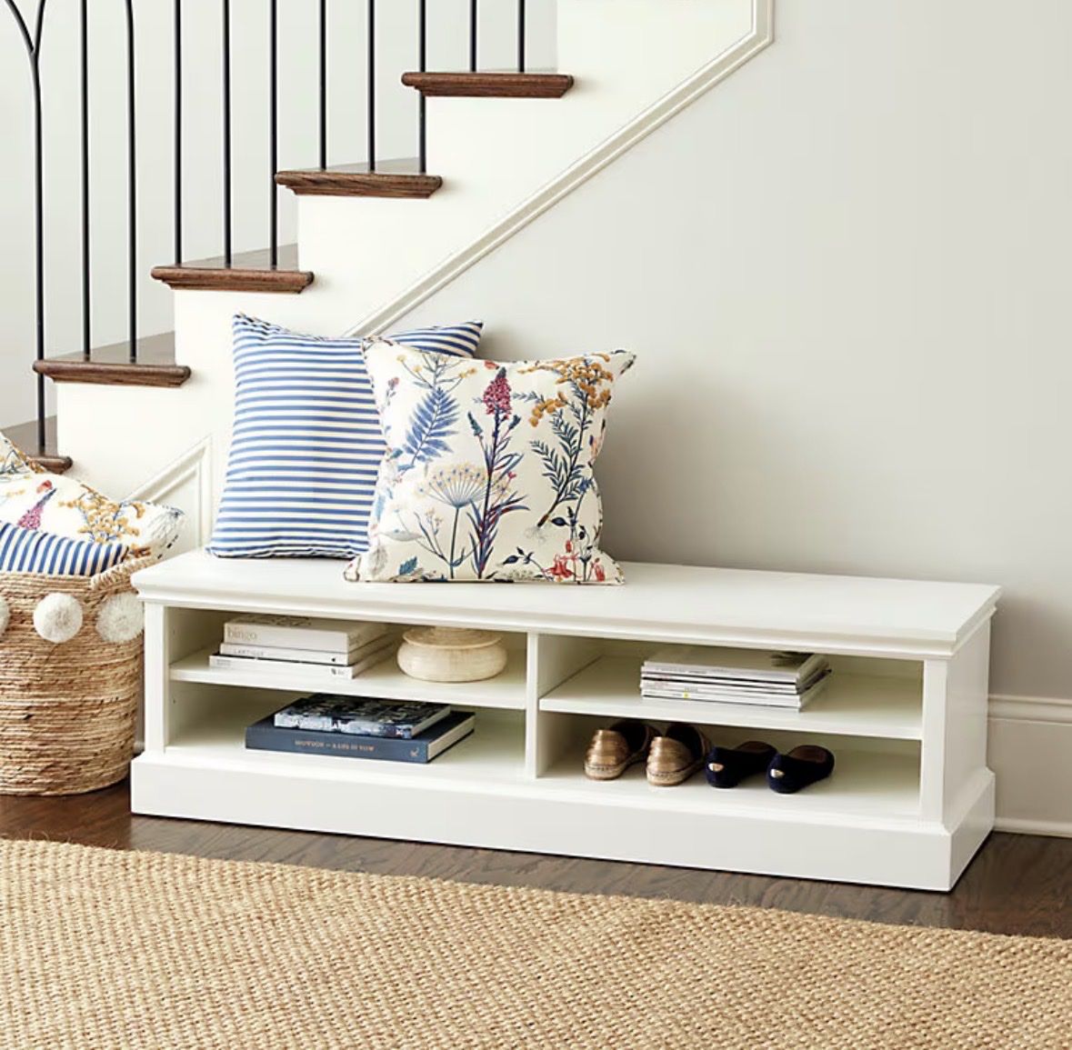 Ballard Designs Crawford Entry Way Shoe Seat Bench