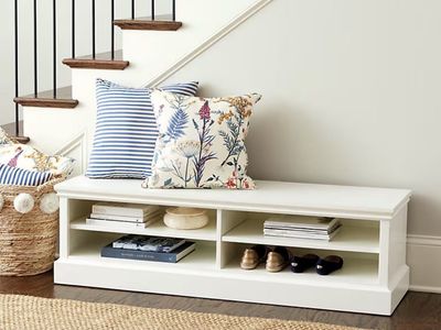 Ballard Designs Crawford Entry Way Shoe Seat Bench