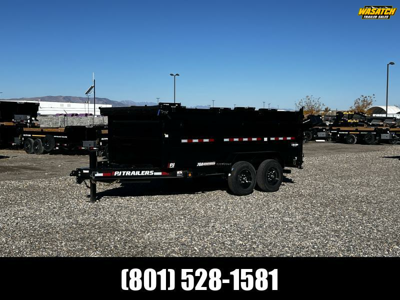 PJ Trailers 7x14 83" Low-Pro High Side (DM) Dump Trailer
