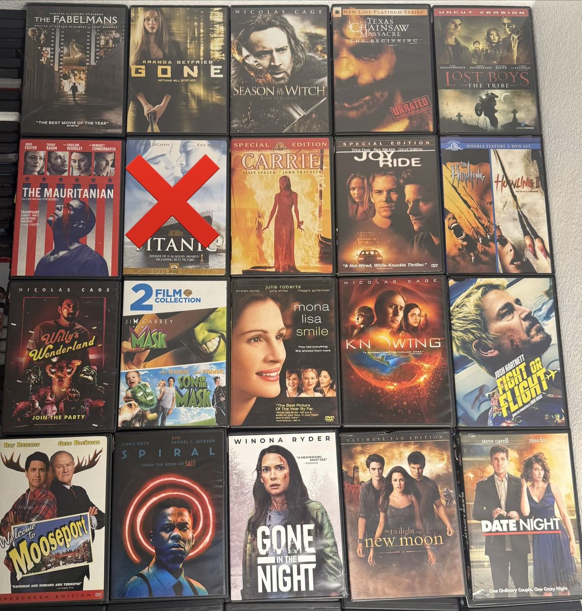 Large Lot of 60+ Mixed DVD Movies - Action, Horror, Comedy, Drama, Sci-Fi Collection -$3 each