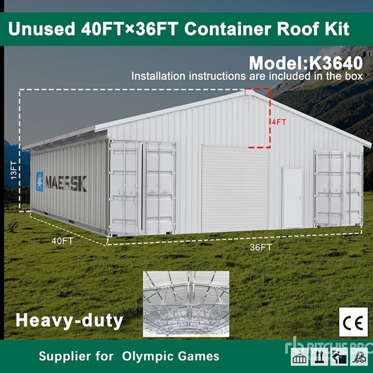 Shipping Container Roof Kit
