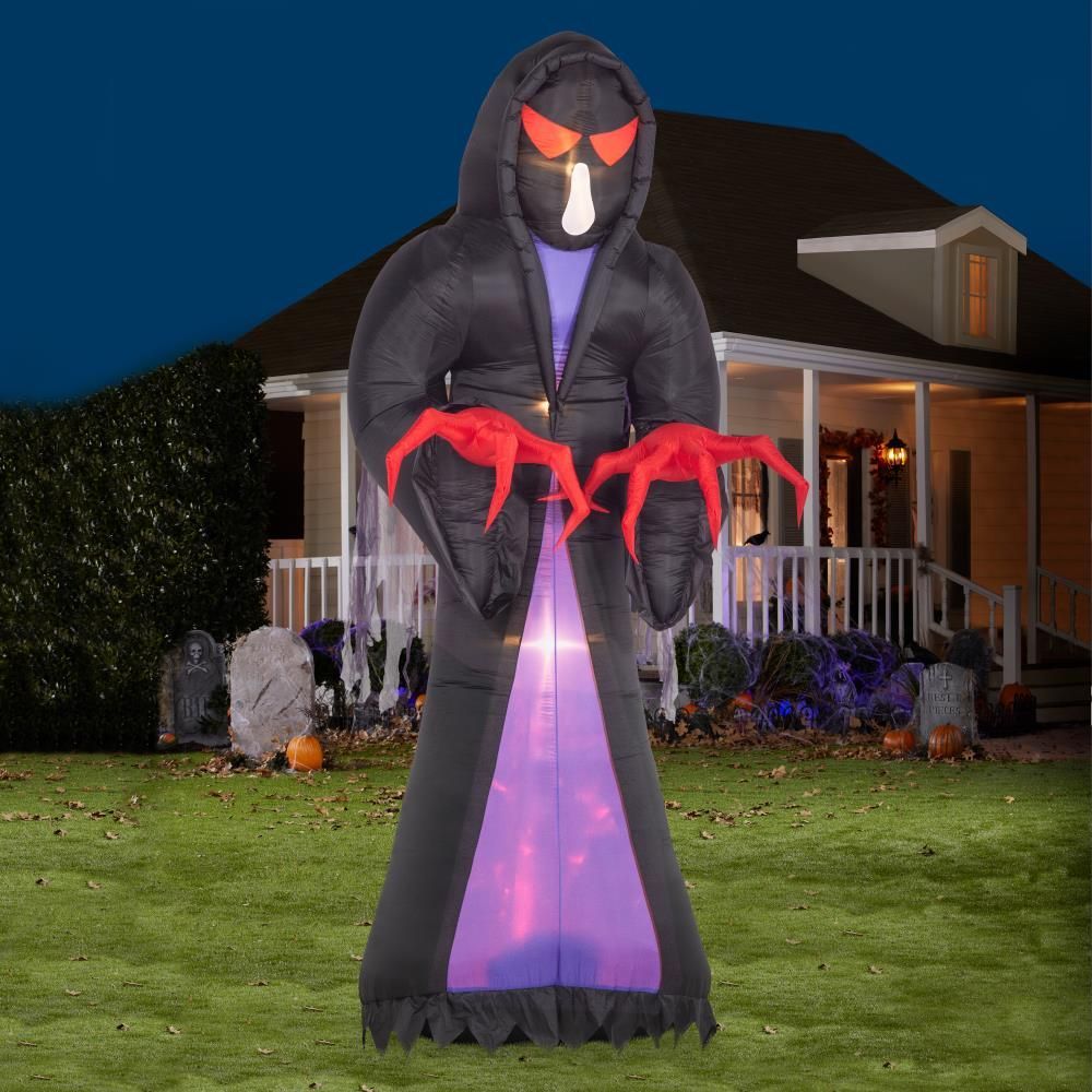 Halloween 16’ COLOSSAL Giant Grim Reaper Inflatable Blow Up Pumpkin Home Decor Decoration Yard Prop